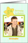 5th Birthday Invitation Photo Card