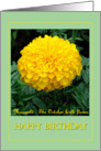 October birth month flower - Bright yellow Marigold card