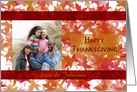 Thanksgiving photo card - Fall foliage card