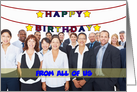 Happy Birthday colorful banner photo card