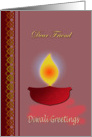 Diwali Wishes For Friend - Earthen Lamp card