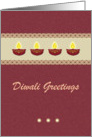Diwali Greetings with Traditional Lamps card