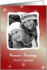 Season’s Greetings from Canada custom photo card