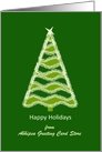 Business happy holidays custom card with Christmas tree card
