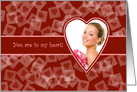 Photo in heart Valentine’s day card