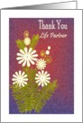 Thank You-Life Partner flower bunch card