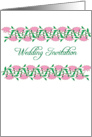 Wedding Invitation card with pink roses on white background card