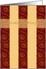 Business Diwali Card With Spiral Design on Maroon and Cream Background card