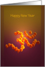 New Year Card with the Sacred Symbol Om created using Marigolds card