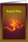Deepawali greetings with the sacred symbol Om of marigold flowers card