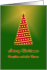 Christmas Greetings for Daughter and her Fiance - Red Christmas tree card