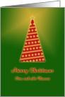 Christmas Greetings for Son and his Fiancee - Red Christmas tree card