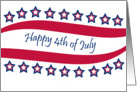 Business 4th of July card with White, Red and Blue Stars card