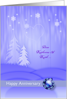 Winter Anniversary Wishes - Season Specific - Cool light blue card