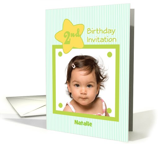 2nd Birthday Invitation Photo card (1042657)