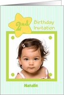 2nd Birthday Invitation Photo Card