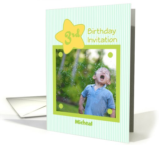 3rd Birthday Invitation Photo card (1042663)