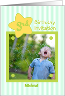 3rd Birthday Invitation Photo Card