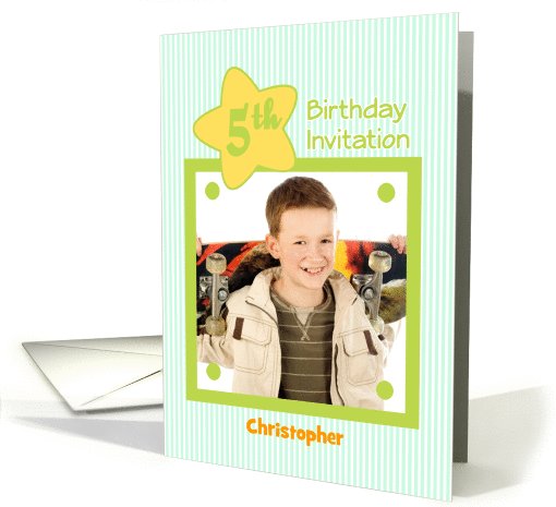 5th Birthday Invitation Photo card (1042667)