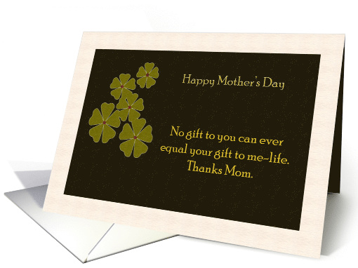 Mother's Day Green Flowers card (547136)