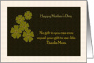 Mother’s Day Green Flowers card