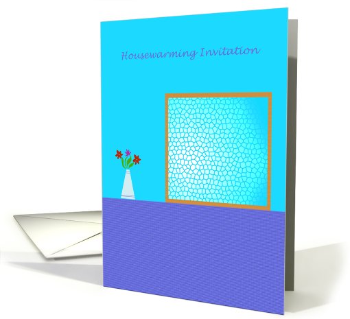 Vase in the window Housewarming Invitation card (549984)