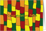 Congratulations Team - Mosaic card