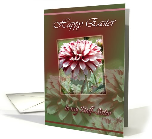 Easter wishes Half Sister-Flowers card (622626)