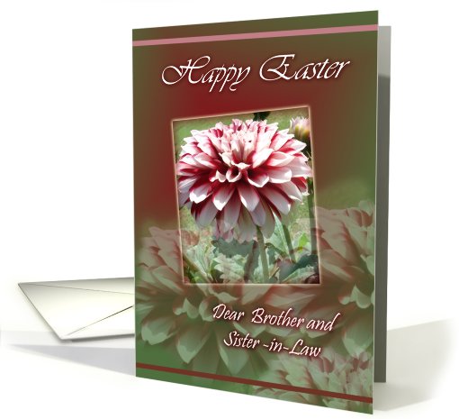 Easter wishes Brother and Sister-in-Law-Flowers card (622643)