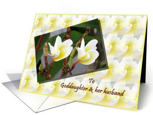 Goddaughter and her husband- Wedding Anniversary-Two Flowers card