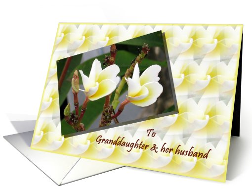 Granddaughter and her husband- Wedding Anniversary-Two Flowers card