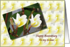 Parents-in-law Wedding Anniversary-Two yellow flowers card