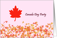 Canada Day Celebration - Red Maple Leaf card