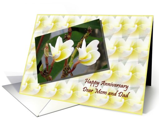 Anniversary Wishes for Parents-Two flowers card (656434)