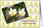Anniversary Wishes for Parents-Two flowers card