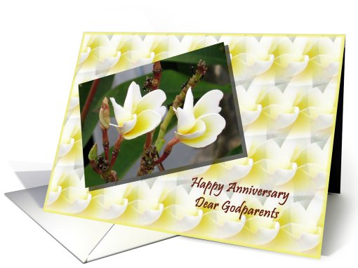 Anniversary Wishes for Godparents-Two flowers card (656436)