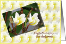 Anniversary Wishes for Godparents-Two flowers card