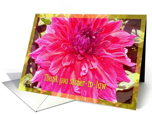 Floral Thank you sister-in-law for being bridesmaid card (664476)