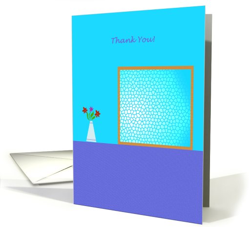 Thank you Realtor - Glass window and vase card (664938)