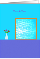Thank you Realtor - Glass window and vase card