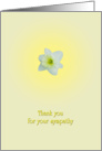 Thank you for sympathy - Lone Daffodil flower card