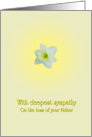 Sympathy on loss of father - a lone daffodil flower card