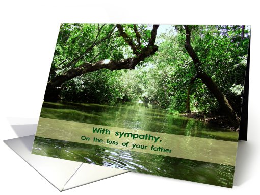 Sympathy on loss of father- peaceful scenery card (764978)