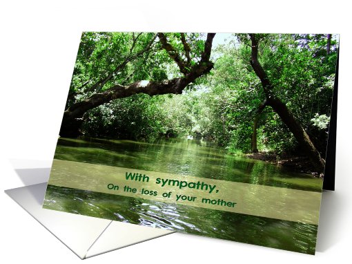 Sympathy on loss of mother- peaceful scenery card (765395)