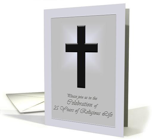 Invitation to 25th anniversary of religious life card (802400)