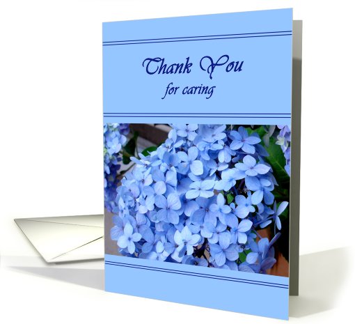 Thank you caregiver of elderly - purple hydrangea card (811150)