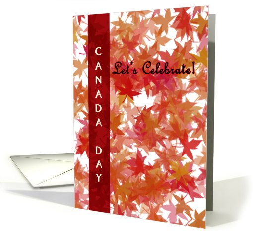 Happy Canada day - Maple leaves card (811469)