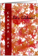 Happy Canada day - Maple leaves card