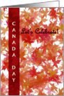 Happy Canada day - Maple leaves card