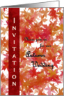 Autumn wedding invitation - maple leaves card